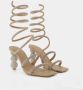 Cult Gaia Verfraaide stof lislie sandalen Grijs Dames - Thumbnail 2