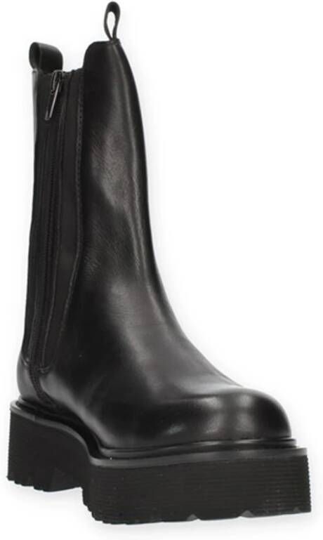 Cult Hoge leren Beatles schoenen Black Dames