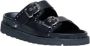 Cult Lage Leren Sandalen Lente Zomer Collectie Black Dames - Thumbnail 12
