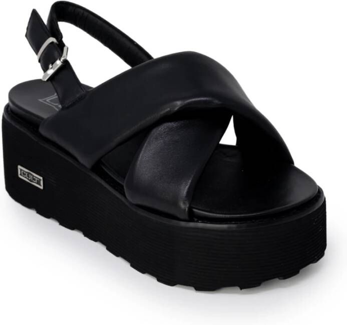 Cult Leren Sandaal Lente Zomer Black Dames