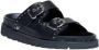 Cult Lage Leren Sandalen Lente Zomer Collectie Black Dames - Thumbnail 5
