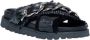 Cult Lente Zomer Sandalen Collectie: Polyurethaan Leer Rubber Hak Black Dames - Thumbnail 7