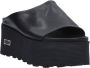 Cult Zwarte Slide Sandalen met 6 cm Band Black Dames - Thumbnail 2