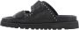 Cult Lage Leren Sandalen Lente Zomer Collectie Black Dames - Thumbnail 15