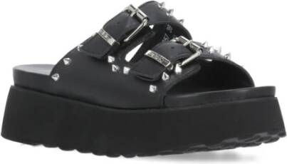 Cult Studded Leather Sandals Black Dames