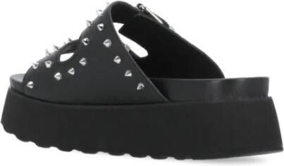 Cult Studded Leather Sandals Black Dames