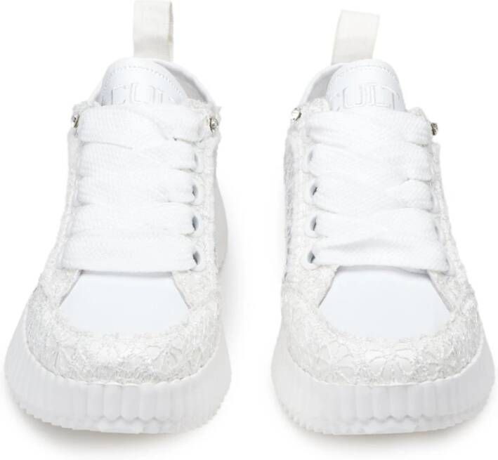 Cult Witte Bloemen Mesh Sneakers