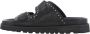 Cult Lage Leren Sandalen Lente Zomer Collectie Black Dames - Thumbnail 8