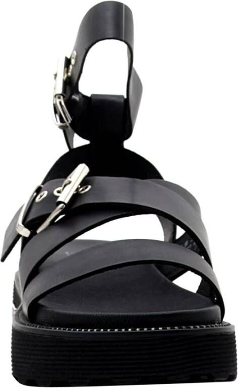 Cult Zwarte Enkelband Sandalen Black Dames