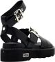 Cult Zwarte Enkelband Sandalen Black Dames - Thumbnail 5