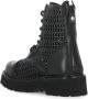 Cult Zwarte Leren Laarzen met Geweven Legging Black Dames - Thumbnail 11