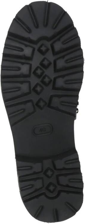 Cult Zwarte Leren Loafers met Kettingmasker Black Dames