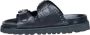 Cult Lage Leren Sandalen Lente Zomer Collectie Black Dames - Thumbnail 2