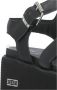 Cult Zwarte leren sandalen met metalen details - Thumbnail 2