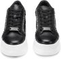 Cult Zwarte leren sneakers met metalen kettingen - Thumbnail 2