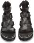 Cult Zwarte Leren Ziggy Sandalen - Thumbnail 2