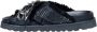 Cult Lente Zomer Sandalen Collectie: Polyurethaan Leer Rubber Hak Black Dames - Thumbnail 10