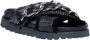 Cult Lente Zomer Sandalen Collectie: Polyurethaan Leer Rubber Hak Black Dames - Thumbnail 11