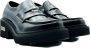 Cult Zwarte Leren Loafers met Metalen Logo Black Dames - Thumbnail 3
