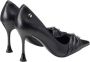 Cult Zwarte leren decolletè met metalen detail Black Dames - Thumbnail 8