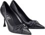 Cult Zwarte leren decolletè met metalen detail Black Dames - Thumbnail 9