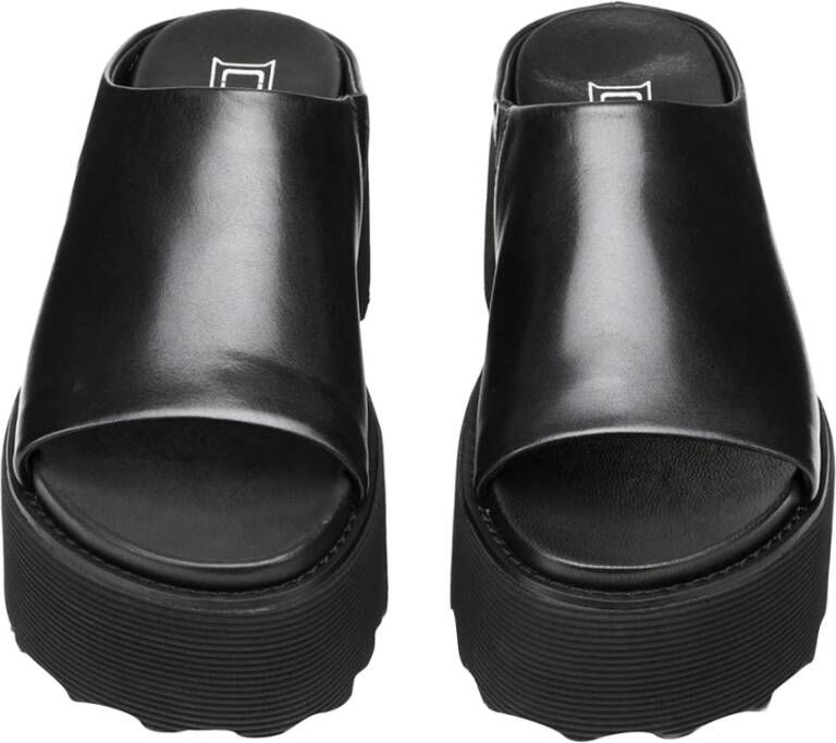 Cult Zwarte Slide Sandalen met 6 cm Band Black Dames
