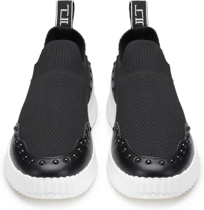 Cult Zwarte Slip-On Sneakers met studs van leer
