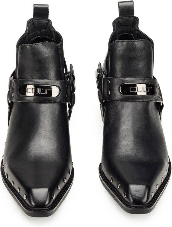 Cult Zwarte Texano Laarzen Laag Dolores Black Dames
