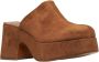 Curiosite Bruine Suède Blokhak Pumps Brown Dames - Thumbnail 2