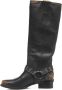 Curiosite Zilver Metallic Biker Laarzen Brown Dames - Thumbnail 2