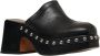 Curiosite Zwarte Leren Stud Sandalen Black Dames - Thumbnail 2