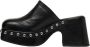 Curiosite Zwarte Leren Stud Sandalen Black Dames - Thumbnail 3