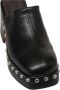 Curiosite Zwarte Leren Stud Sandalen Black Dames - Thumbnail 4