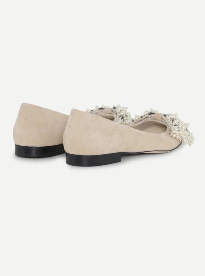 Custommade Annabella Suede Bow Schoenen Beige Dames