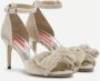 Custommade Marita Velvet Oyster Gray Hoge hak sandalen Beige Dames - Thumbnail 2