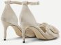 Custommade Marita Velvet Oyster Gray Hoge hak sandalen Beige Dames - Thumbnail 4