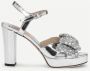 Custommade Metallic Hoge Hak Sandalen Gray Dames - Thumbnail 4