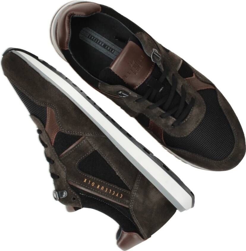 Cycleur de Luxe Bruin Zwart Suède Sneaker Heren Brown Heren