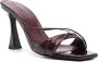 D'Accori Bordeaux Patent Leren Muiltje Sandalen Brown Dames - Thumbnail 2