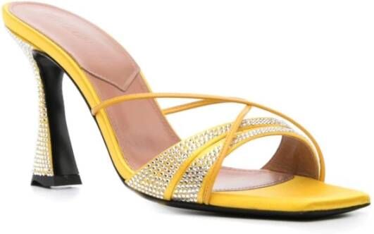 D'Accori Heeled Mules Yellow Dames