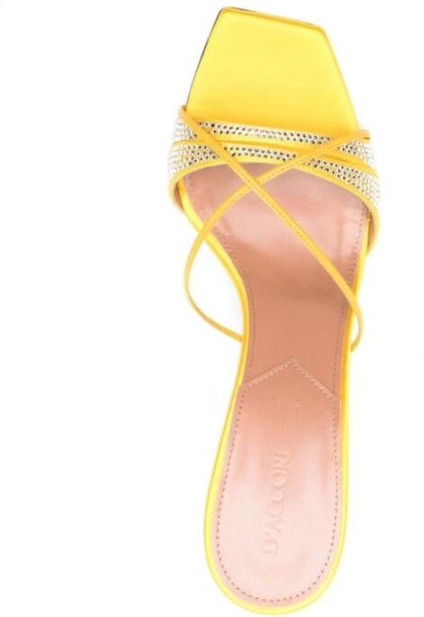 D'Accori Heeled Mules Yellow Dames