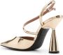 D'Accori Metallic Pointed Toe Slingback Heels Yellow Dames - Thumbnail 3
