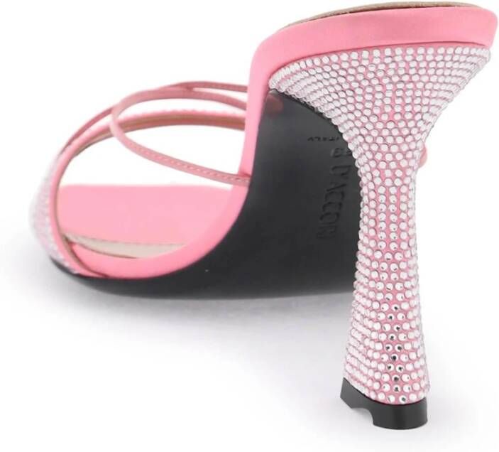 D'Accori Rhinestone Lust Mules Pink Dames