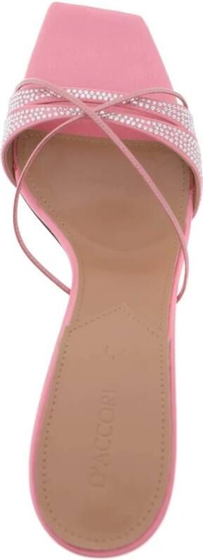 D'Accori Rhinestone Lust Mules Pink Dames