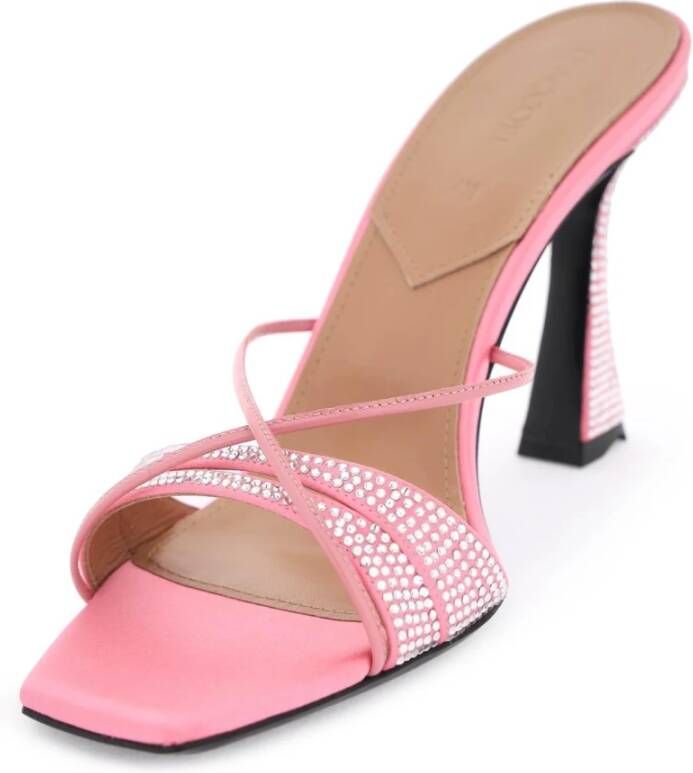 D'Accori Rhinestone Lust Mules Pink Dames