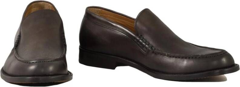 Daniele Alessandrini Grijze Leren Schoenen Brown Heren