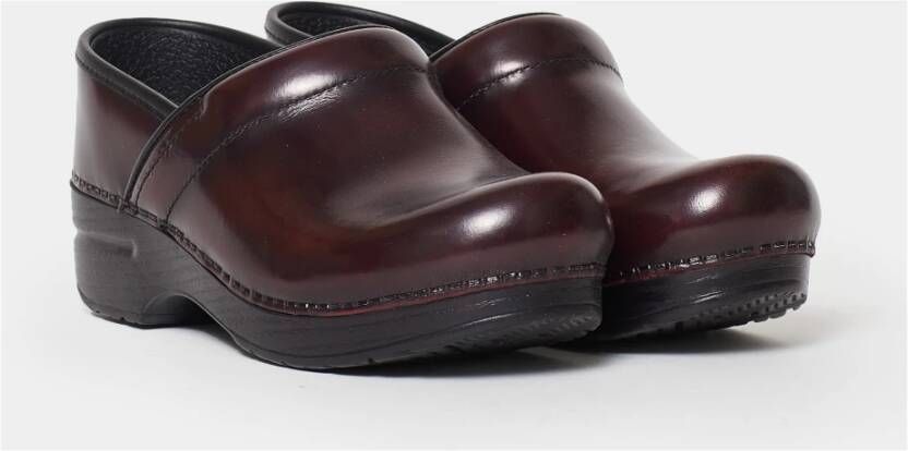 Dansko Bruin leren instappers Brown Dames