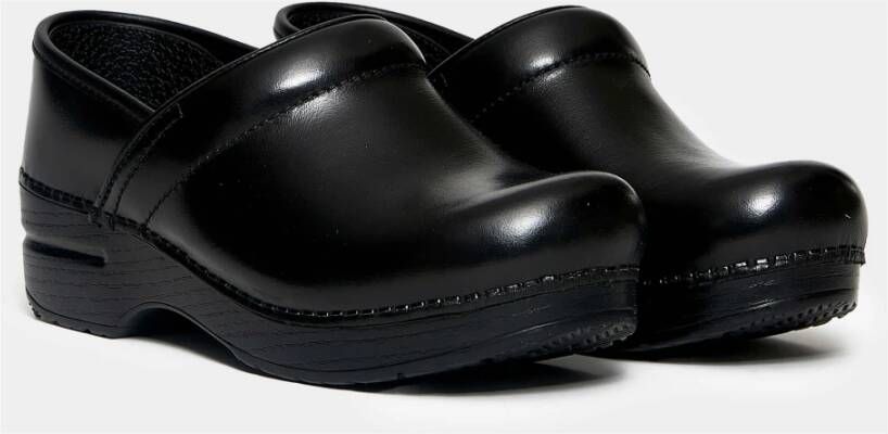 Dansko Zwarte Leren Instappers Black Dames