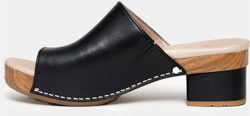 Dansko Zwarte Leren Sandalen voor Vrouwen
