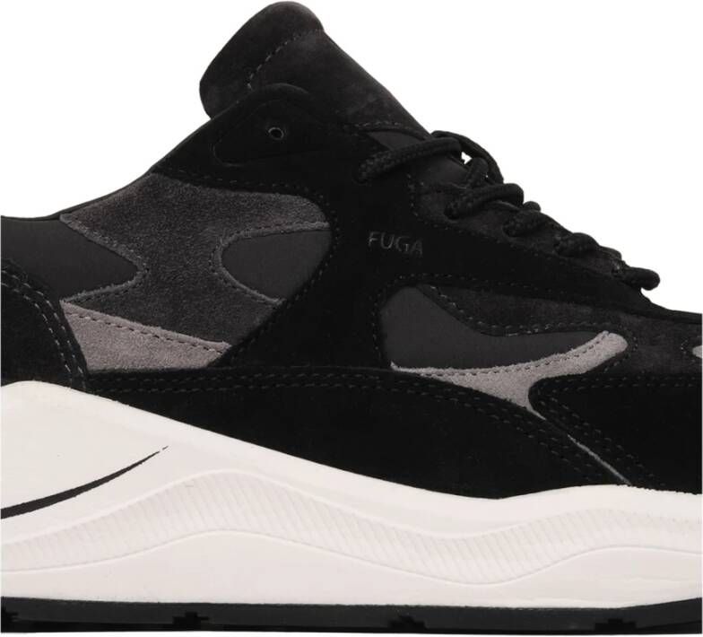 D.a.t.e. Antraciet Grijs Zwart Sneakers Multi Panel